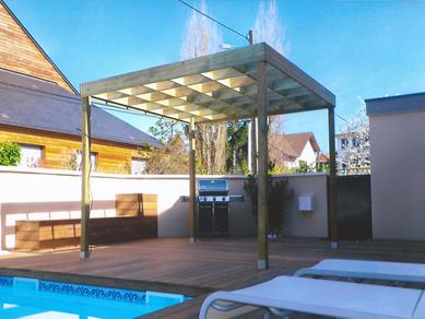 Entourage de piscine avec pergola