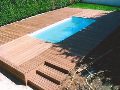 Terrasse piscine sans margelle